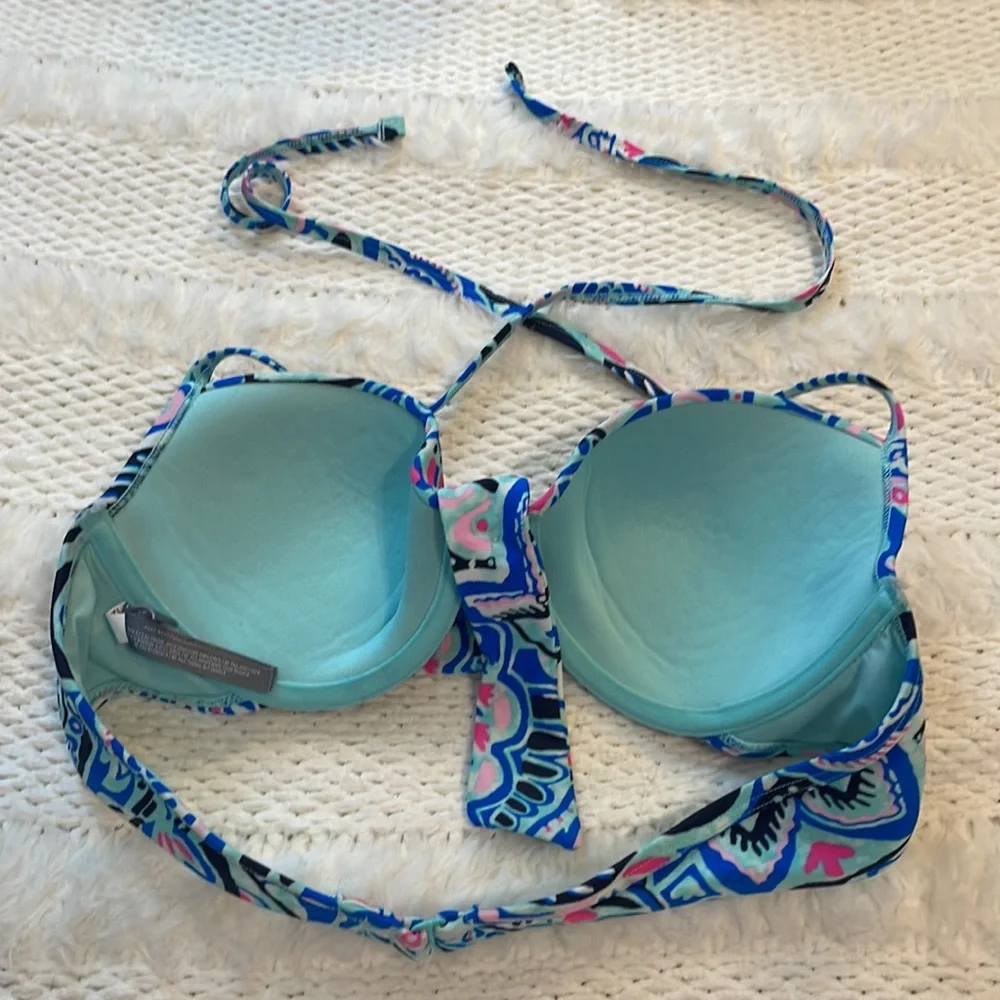 Aerie Bikini swimsuit top blue underwire 34B